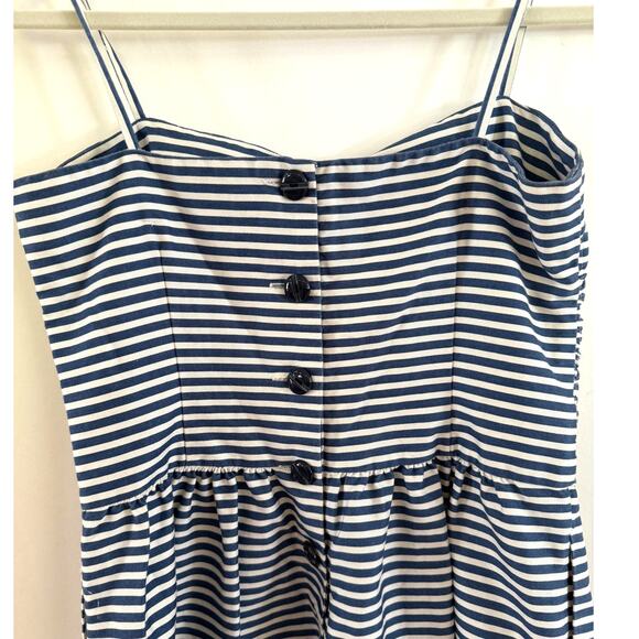 Polo Ralph Lauren Dress Blue White Cotton Striped Spaghetti Strap Size 8 Swiftie - Picture 6 of 7